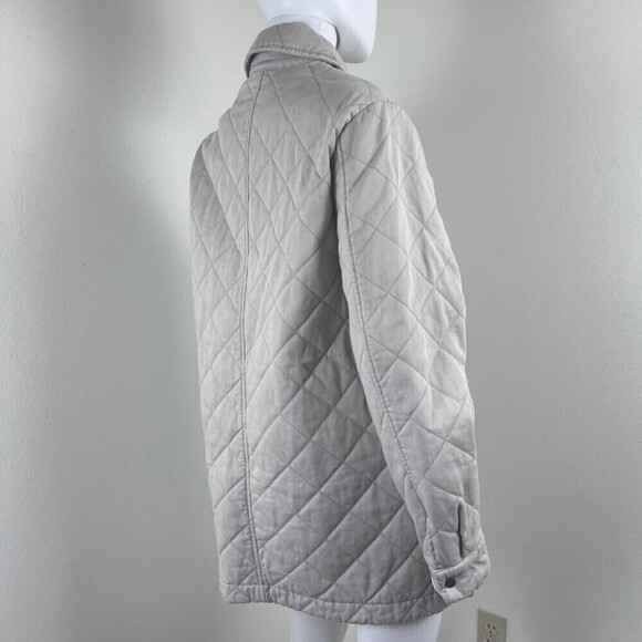 Joie Size M Beige Quilted Cotton Utility Boxy Jacket NEW Chore Farm Coat Outdoor - Picture 4 of 13